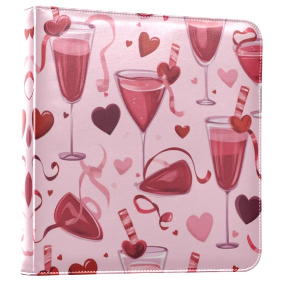 Photo Album 11.8x11.2 Inch Leather Cover Photo Book Scrapbooking Albums for Weddings Birthdays Anniversaries Cocktail Pattern