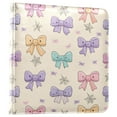 thumbnail image 1 of Photo Album 11.8x11.2 Inch Leather Cover Photo Book Scrapbooking Albums for Weddings Birthdays Anniversaries Colorful Bow Pattern, 1 of 9