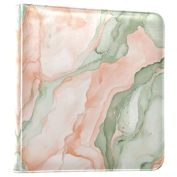 Photo Album 11.8x11.2 Inch Leather Cover Photo Book Scrapbooking Albums for Weddings Birthdays Anniversaries Watercolor Marble Pattern