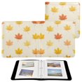 thumbnail image 1 of Photo Album 11.8x11.2 Inch Leather Cover Photo Book Scrapbooking Albums for Weddings Birthdays Anniversaries Yellow Maple Leaves Pattern, 1 of 9