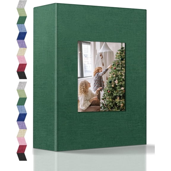 Photo Album 4x6-100 Photos Photo Books with 100 Vertical Pockets,Linen Cover Albums for Family Wedding Anniversary Baby Vacation Pictures