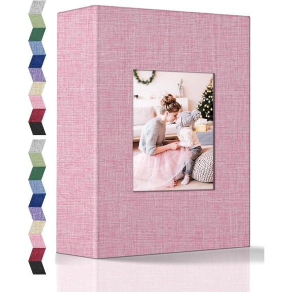 Photo Album 4x6-100 Photos Photo Books with 100 Vertical Pockets,Linen Cover Albums for Family Wedding Anniversary Baby Vacation Pictures