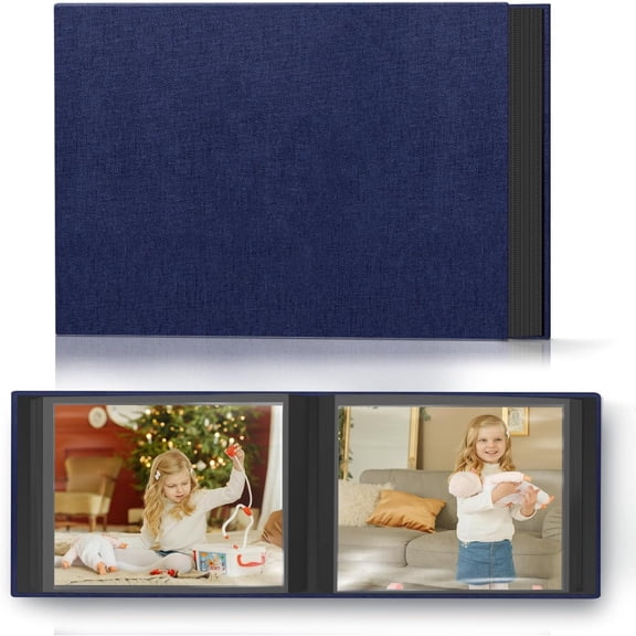 Photo Album 4x6 48 Pockets for Wedding Gifts, Linen Hardcover Picture Albums for Family Anniversary Baby Vacation Pictures