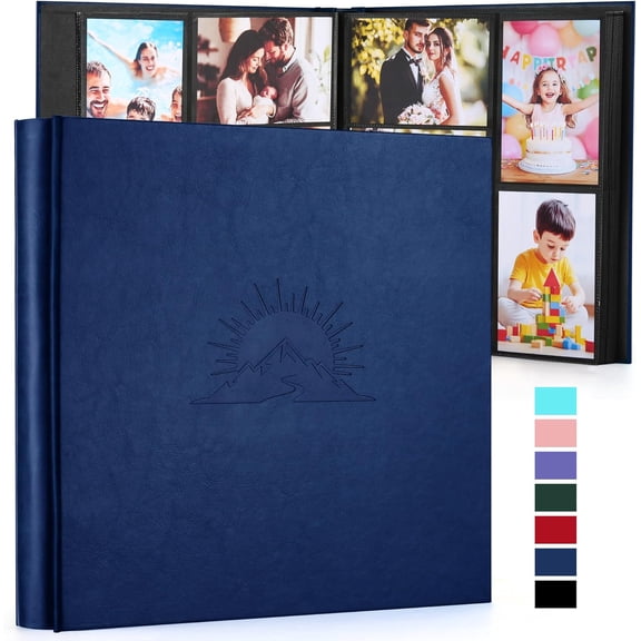 Photo Album 4x6 600 Pockets, Leather Cover with Elegant Embossed Pattern, Extra Large Capacity Wedding Anniversary Baby Family Momory Book, Classic Slip in Pages for Easy Organization