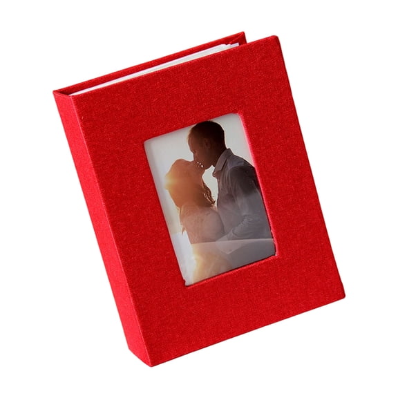 Photo Album 4x6 Linen Cover Minis Photobook Slip in Picture Book Hold 100Photo for Wedding Baby Vacation Anniversaries