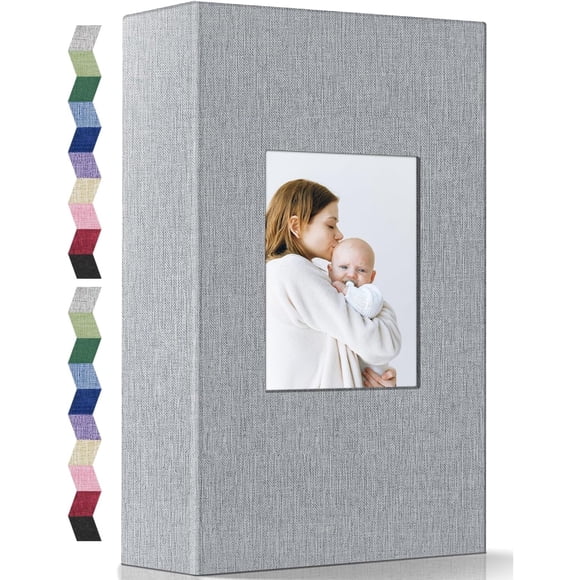 Photo Album 4x6 Photos Linen Cover Photo Books with 100/300/600 Horizontal Pockets, Slip-in Picture Albums for Family Wedding Anniversary Baby Vacation Pictures