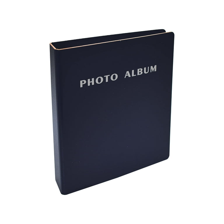 Photo Album for 4x6 Pictures, 2-Ring Mini Hard Cover Photo Binder, Holds 36  4x6 Photos with Clear Heavyweight Pocket Sleeves, by Better Office Products  (Black) 
