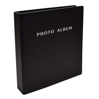 Graphic Image Photo Album Leather Small Ring Binder Holds 36 Prints Black