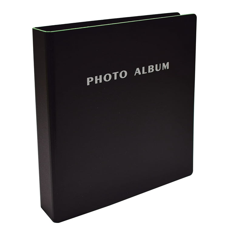  Small Photo Album 5x7 Holds 72 Photos 2 Pack, Photo Album 5x7  Leather Cover with Front Window, 5x7 Photo Album Book, Black Inside Pages  5x7 Photo Album for 5x7 Wedding Family