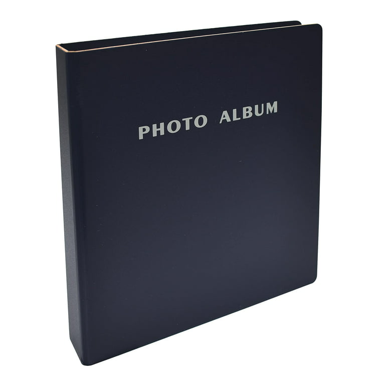 Photo Album for 5x7 Pictures, 2-Ring Mini Hard Cover Photo Binder, Holds 36 5x7 Photos with Clear Heavyweight Pocket Sleeves, by Better Office