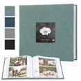 thumbnail image 1 of Photo Album 6" 200 Photo Album Green Scrapbook with Journaling Pages for Photos and Memories(1Pcs) Rkxzt, 1 of 5