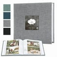 thumbnail image 1 of Photo Album 6" 200 Photo Album Grey Scrapbook with Journaling Pages for Memories(1Pcs) Rkxzt, 1 of 5