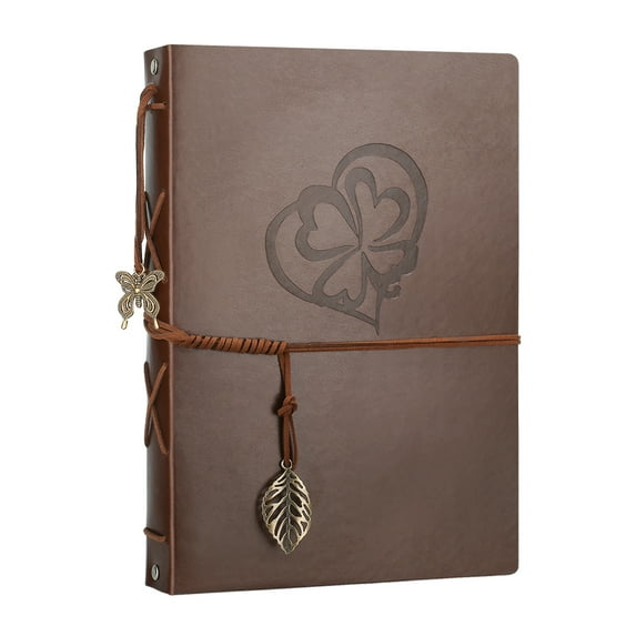 Photo Album, AIOR Scrapbook Album Memory Book DIY Retro Pendents Vintage Wedding Travel with Anniversary Birthday Gifts for Mom Lover Women Girls (Lucky Flower)