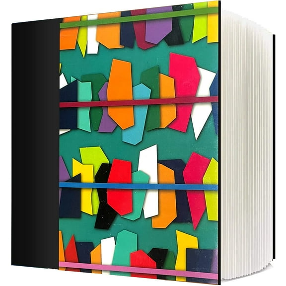 Photo Album Abstract Design with 100 Pockets Hold 4x6 Inch Photos, Acid Free Archival Clear Sleeves