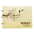 thumbnail image 1 of Photo Album Baby Shower Personalized Guestbook Wood Engraved Name And Date Custom Scrapbook, 1 of 6