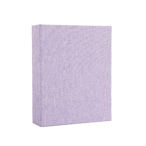 Photo Album Book, 4X6 Photo Album, Photo Albums 4X6 Pictures, Photo Books for 4X6 Pictures, Purple Linen Cover 100-Pocket 6.5X4.5 Inch Single Pocket Insert Style Mini Photo