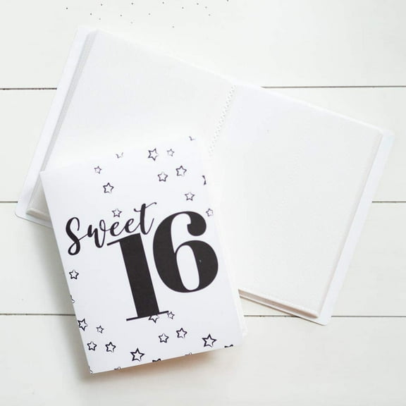 Photo Album For Photo Booth 2x6 Photos - For Wedding or Party Pictures - Holds 120 Photobooth 2x6 Photo Strips - Slide In - Sweet Sixteen