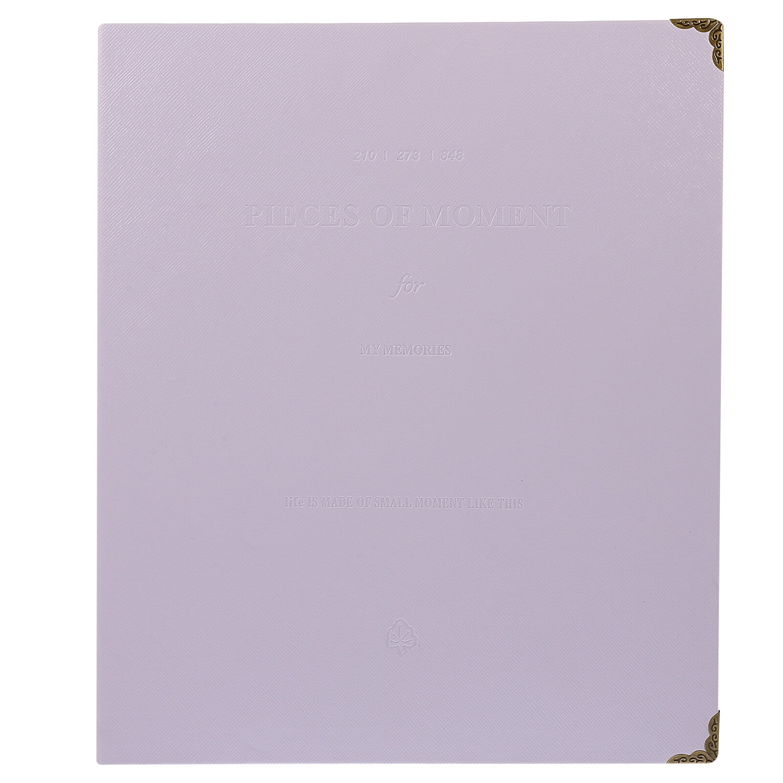 Photo Album Large Travel Binder Photobook Albums Postcard Sleeves Pocket Interstitial Purple