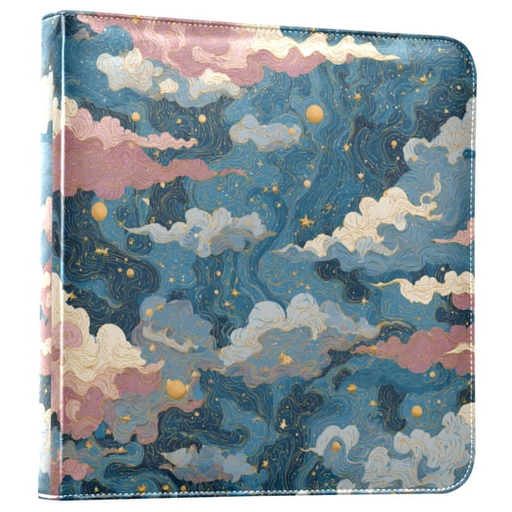 Photo Album Leather Photo Album 11.8x11.2x1.5 Inch Bookshelf Photo Album Photo Album Photo Store Scrapbook Photo Album Cartoon Blue Cloud