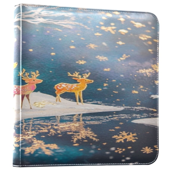 Photo Album Leather Photo Album 11.8x11.2x1.5 Inch Bookshelf Photo Album Photo Album Photo Store Scrapbook Photo Album Christmas Little Golden Deer