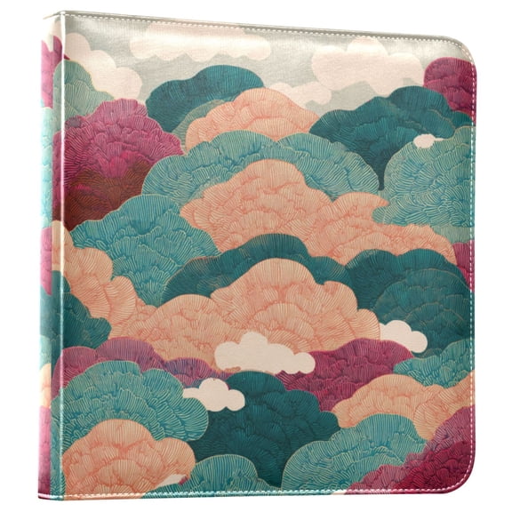 Photo Album Leather Photo Album 11.8x11.2x1.5 Inch Bookshelf Photo Album Photo Album Photo Store Scrapbook Photo Album Colorful and Beautiful Clouds