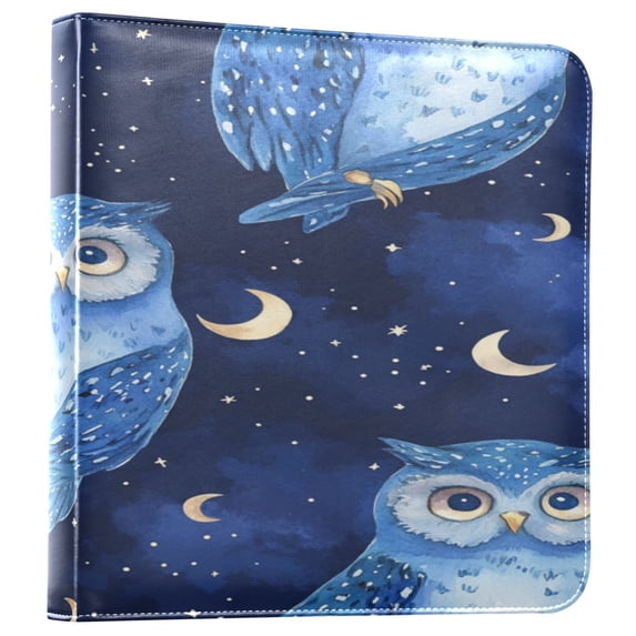 Photo Album Leather Photo Album 11.8x11.2x1.5 Inch Bookshelf Photo Album Photo Album Photo Store Scrapbook Photo Album Dark Blue Owl
