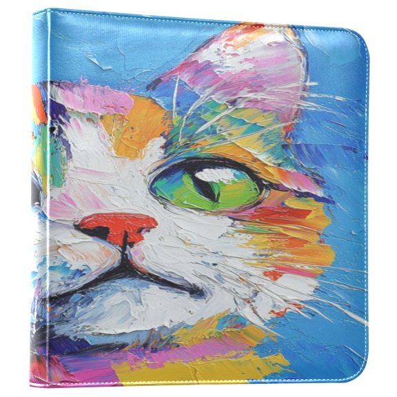 Photo Album Leather Photo Album 11.8x11.2x1.5 Inch Bookshelf Photo Album Photo Album Photo Store Scrapbook Photo Album Painting Cat