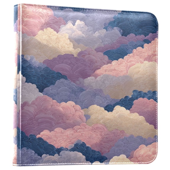 Photo Album Leather Photo Album 11.8x11.2x1.5 Inch Bookshelf Photo Album Photo Album Photo Store Scrapbook Photo Album Purple Cloud Cartoon