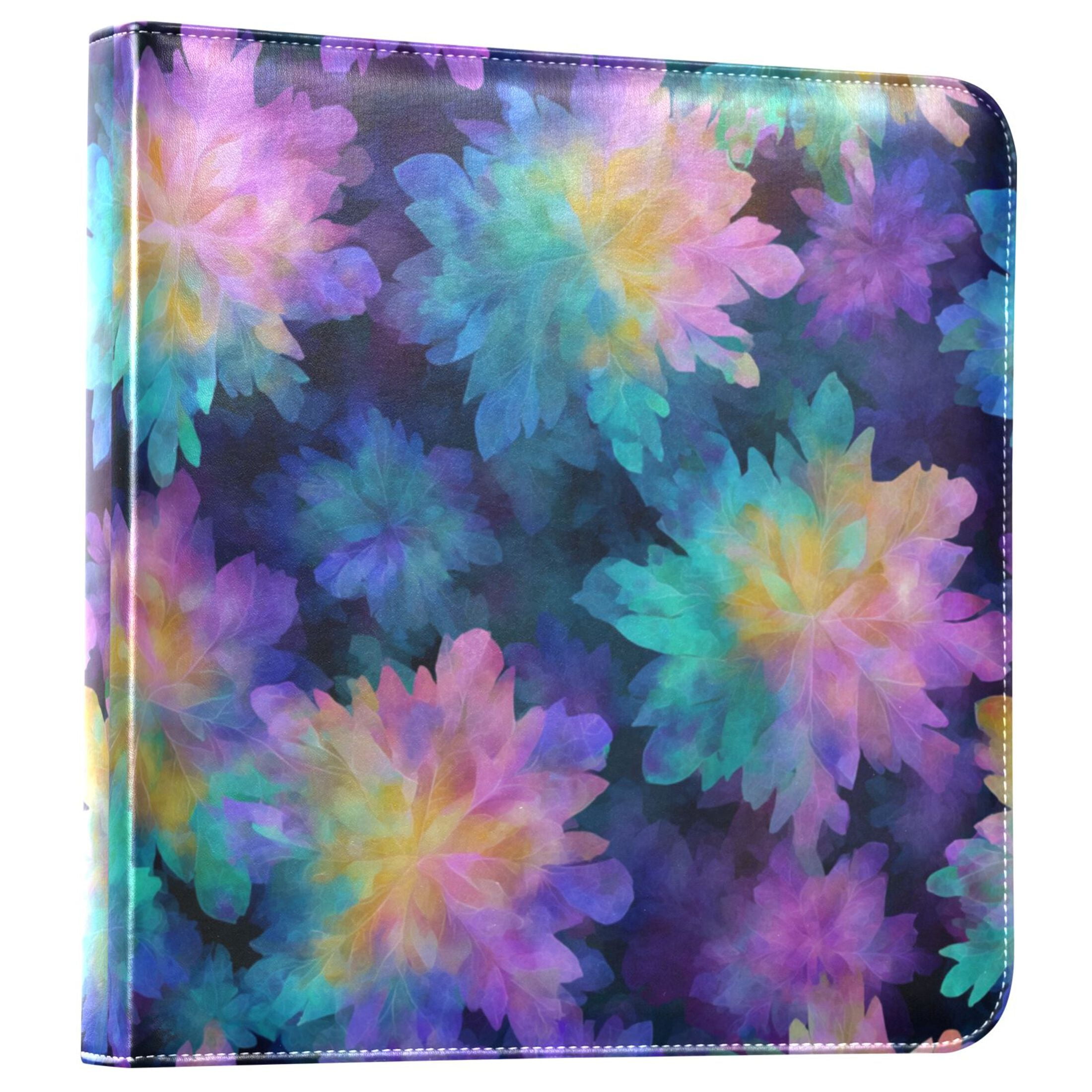 Photo Album Leather Photo Album 11.8x11.2x1.5 Inch Bookshelf Photo Album Photo Album Photo Store Scrapbook Photo Album Purple Tie-dye