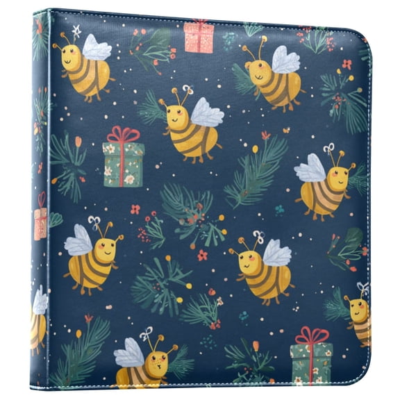 Photo Album Leather Photo Album 11.8x11.2x1.5 Inch Bookshelf Photo Album Photo Album Photo Store Scrapbook Photo Album Warm Christmas Bees