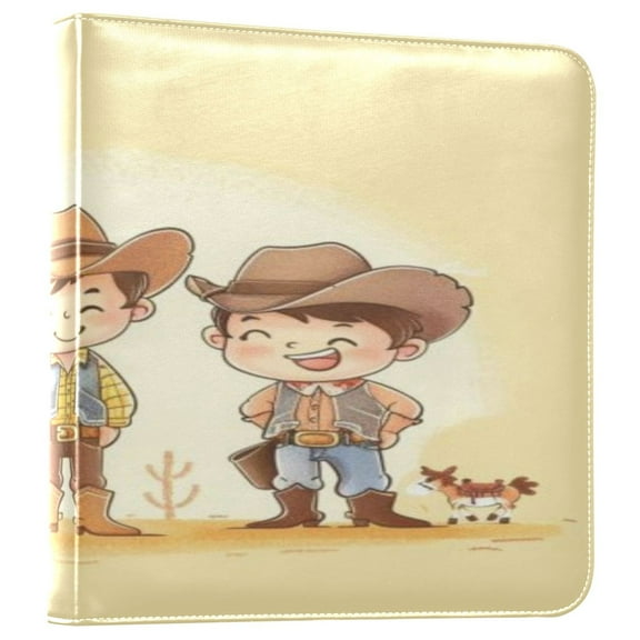 Photo Album Leather Photo Album 11.8x11.2x1.5 Inch Bookshelf Photo Album Photo Album Photo Store Scrapbook Photo Album Yellow Checkered Western Cowboy Boy