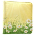 thumbnail image 1 of Photo Album Leather Photo Album 11.8x11.2x1.5 Inch Bookshelf Photo Album Scrapbooking Refills Scrapbook Photo Album Daisies and Sun Rays, 1 of 9