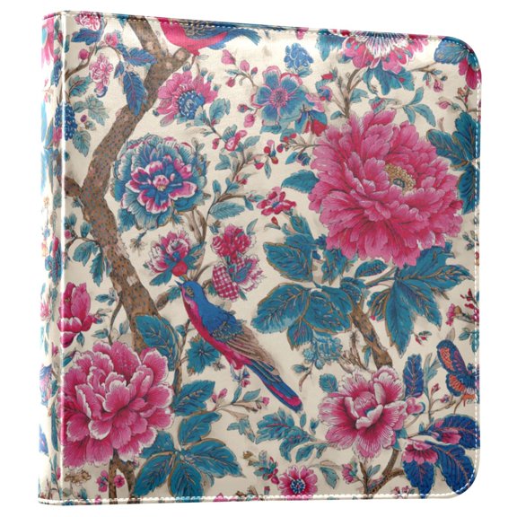 Photo Album Leather Photo Album Bookshelf Photo Albums Scrapbooking Albums Durable and Fashionable Beautiful Flowers and Birds