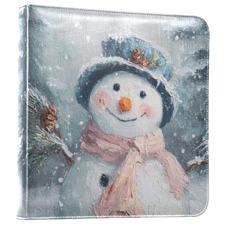 Photo Album Leather Photo Album Bookshelf Photo Albums Scrapbooking Albums Durable and Fashionable Cartoon Beautiful Christmas Snowman