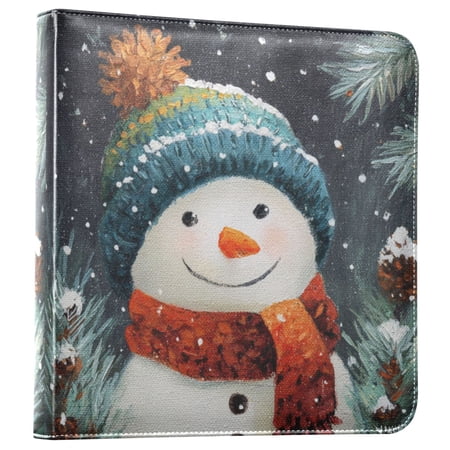 Photo Album Leather Photo Album Bookshelf Photo Albums Scrapbooking Albums Durable and Fashionable Cartoon Christmas Snowman Beautiful
