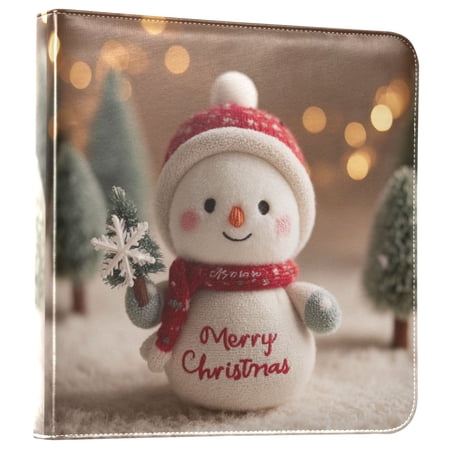 Photo Album Leather Photo Album Bookshelf Photo Albums Scrapbooking Albums Durable and Fashionable Christmas Snowman Cartoon
