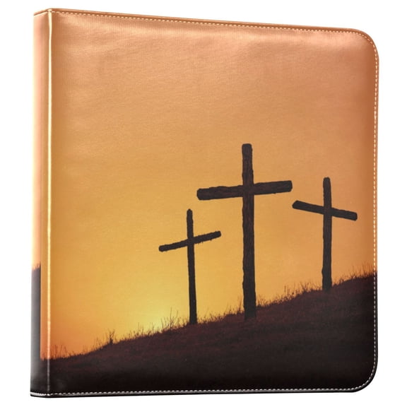 Photo Album Leather Photo Album Bookshelf Photo Albums Scrapbooking Albums Durable and Fashionable Crosses on Hill