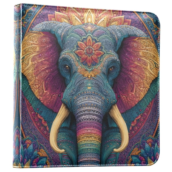 Photo Album Leather Photo Album Bookshelf Photo Albums Scrapbooking Albums Durable and Fashionable Elephant Art