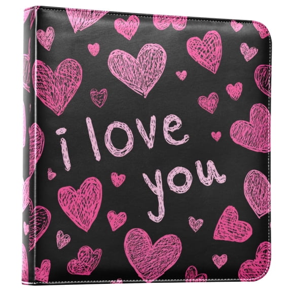 Photo Album Leather Photo Album Bookshelf Photo Albums Scrapbooking Albums Durable and Fashionable Valentine's Day Love Pattern