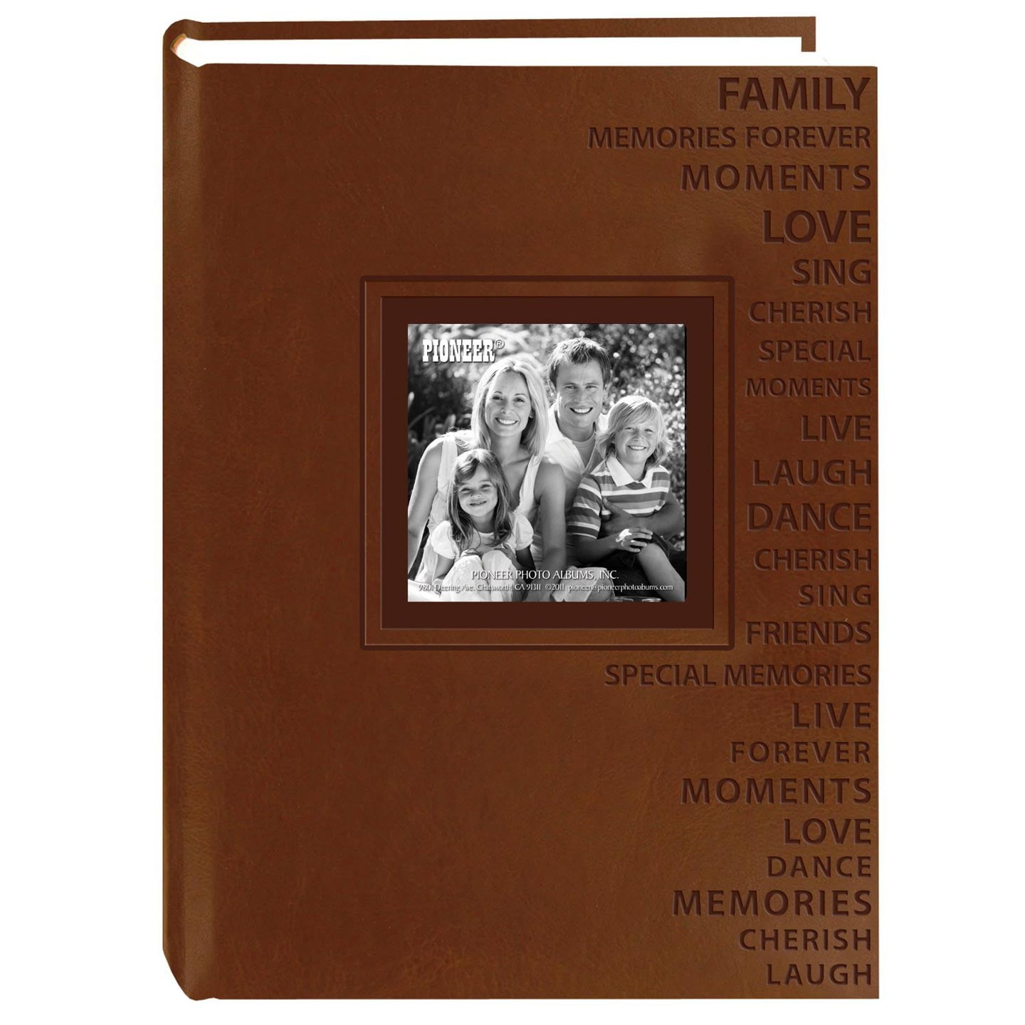 Pioneer Embroidered Leatherette Photo Album 9X9 - Live, Laugh & Love -  9096288