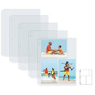 Sooez 30 Pack Heavy Duty Photo Page Protector (4x6, 120 Photos), Plastic  Clear Photo Album Sleeves for 3-Ring Binder, Two Pockets Per Page Top