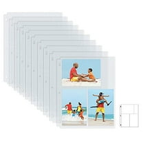 50 Count Photo Mounting Sheets, 11 x 9 Inches, Double-Sided, 3-Hole  Punched, by Better Office Products, Refill Photo Album Sheets, Replacement  Photo