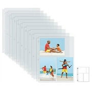 Photo Album Refill Sheets, 4 x 6 Inch Mixed Format, Heavyweight, Diamond Clear 3 Ring Photo Binder Page Refills, by Better Office Products, 600 Total Photos (100 Pack)