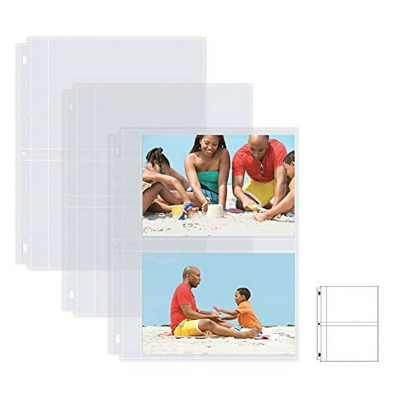 Photo Album Pages for 3 Ring Binder (50 Count) - Photo Pages for 3 Ring  Binder - Photo Album Self Adhesive Pages 12 x 12 - Photo Pages - 3 Ring  Binder