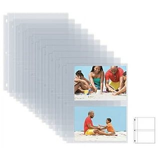 Dunwell Photo Album Refill Pages - (4x6 Horizontal, 25 Pack) for 100  Photos, 3-Ring Binder Photo Pockets, Each Photo Page Holds Four 4 x 6  Pictures, Postcard Sleeves, Archival Photo Sleeves 4x6 