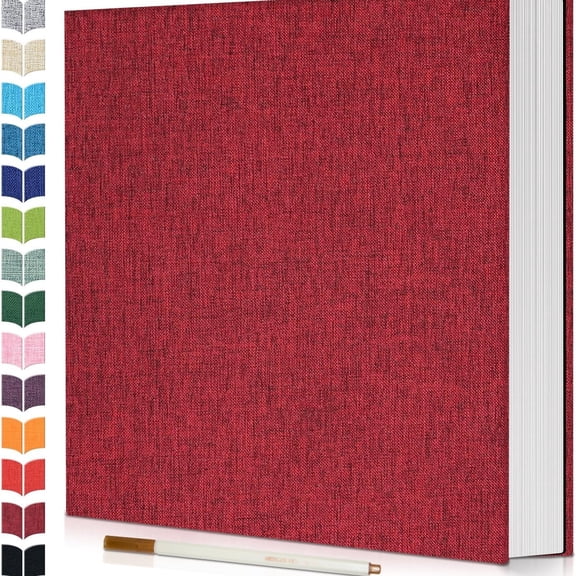 Photo Album Self Adhesive Scrapbook,60 Pages Large Photo Book for 4x6,5x7,8x10 Pictures,DIY Album for Baby Wedding Family Travel Birthday,with Metallic Pen and Scraper