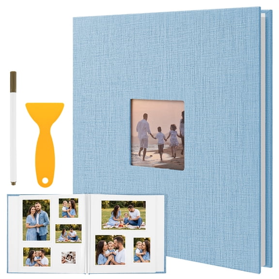 Photo Album Self Adhesive Scrapbook Album for 4x6 5x7 8x10 Pictures DIY Photo Book as Scrapbooking Supplies Kits Birthday Gifts for Women Mom Wedding Baby Family Travel