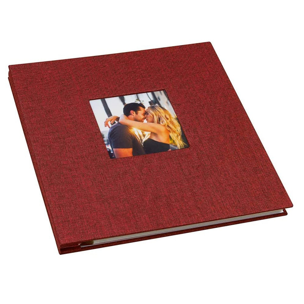 Photo Album Self Adhesive Stick Sticky Pages,Linen Scrapbook Book Photo