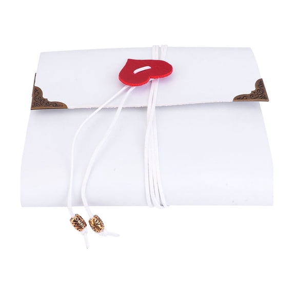 Supvox 1Pc White PU Photo Album Vintage Scrapbook with Antler Decoration for Wedding Memories