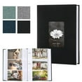 thumbnail image 1 of Photo Album with Writing Space 4x6 Inch 50 Page Memo Album Large or Small Linen Cover Clear Acid-Free Sleeves Refillable DIY Memory Book for Family Wedding Baby Keepsake, 1 of 5